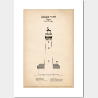 Grosse Point Lighthouse - Illinois - SD Posters and Art